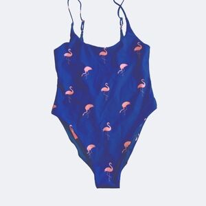 Bermies Women's Swimsuit Swans Print Size M